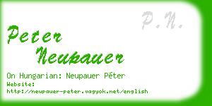 peter neupauer business card